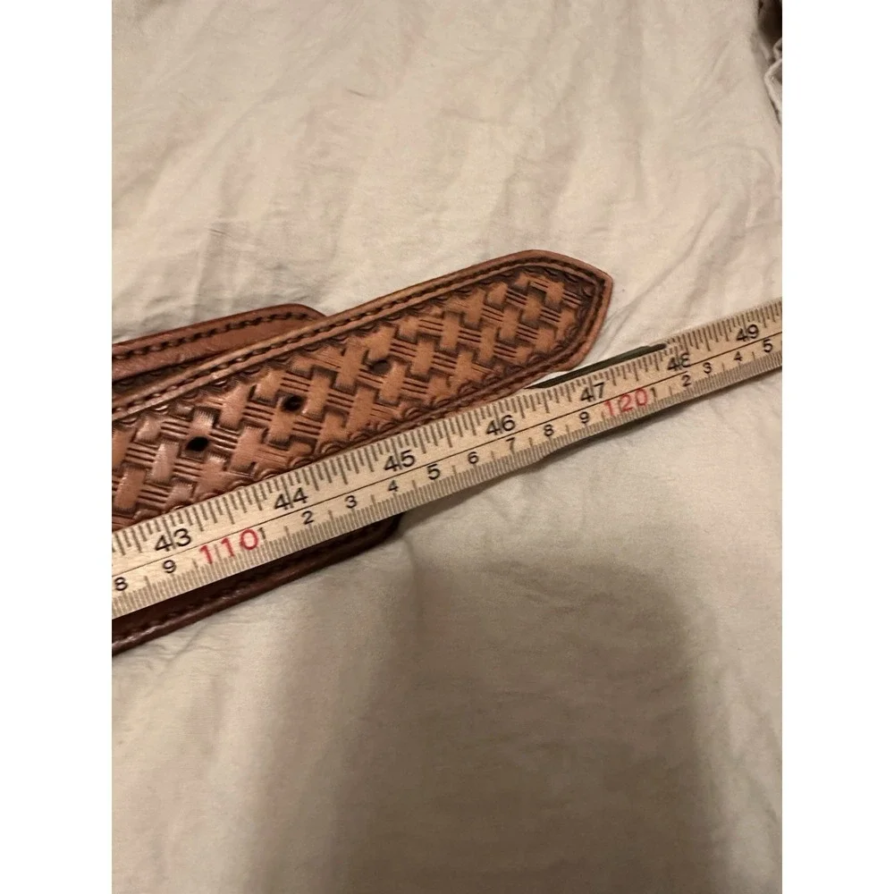 VTG WESTERN GUN BELT AND HOLSTER HAND TOOLED COWBOY ACTION